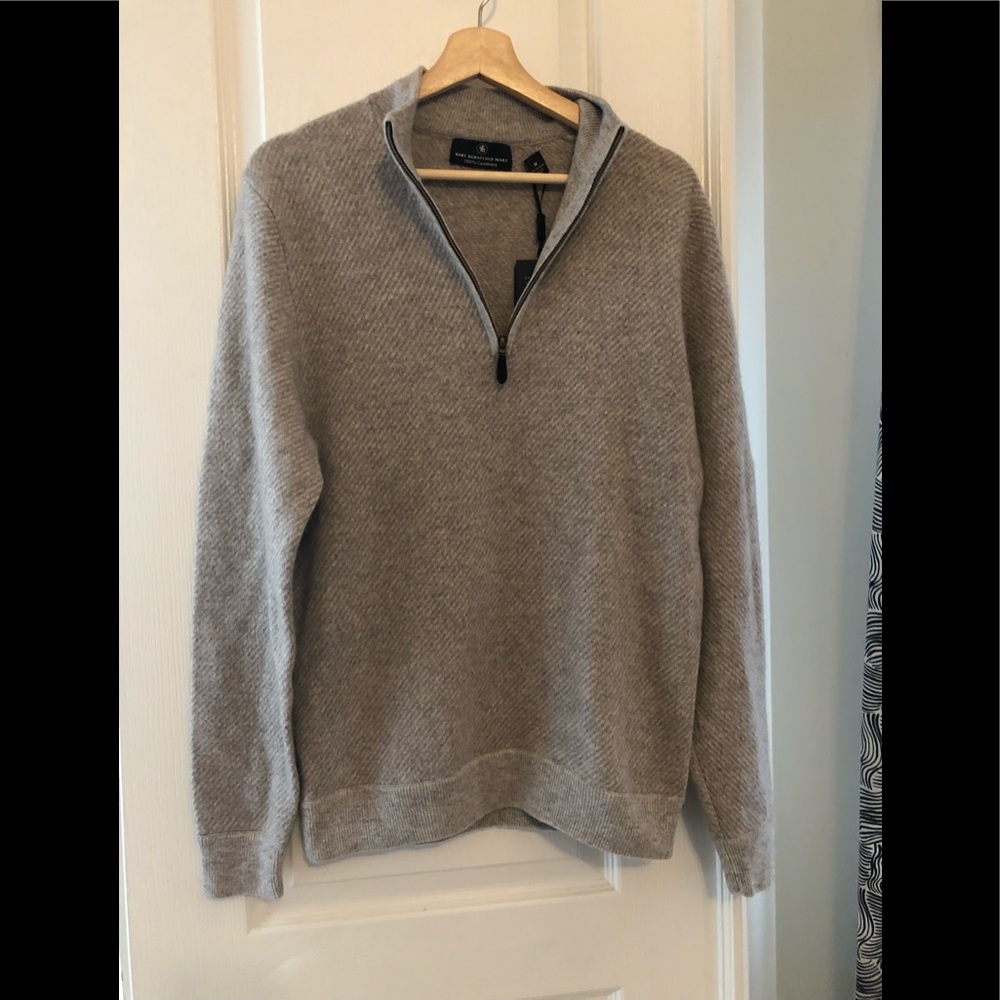 1/4 zip men’s cashmere sweater